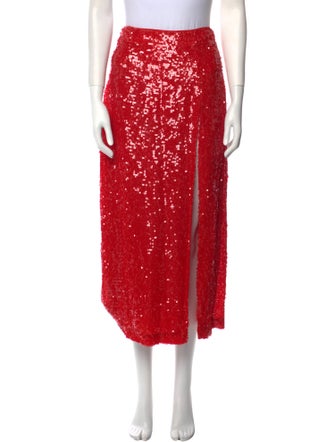 LAPOINTE Sequin Embellishments Midi Length Skirt