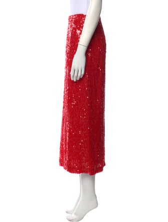LAPOINTE Sequin Embellishments Midi Length Skirt