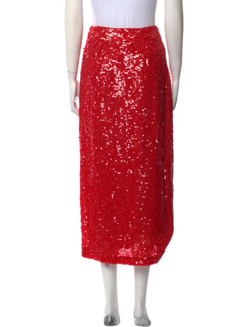 LAPOINTE Sequin Embellishments Midi Length Skirt