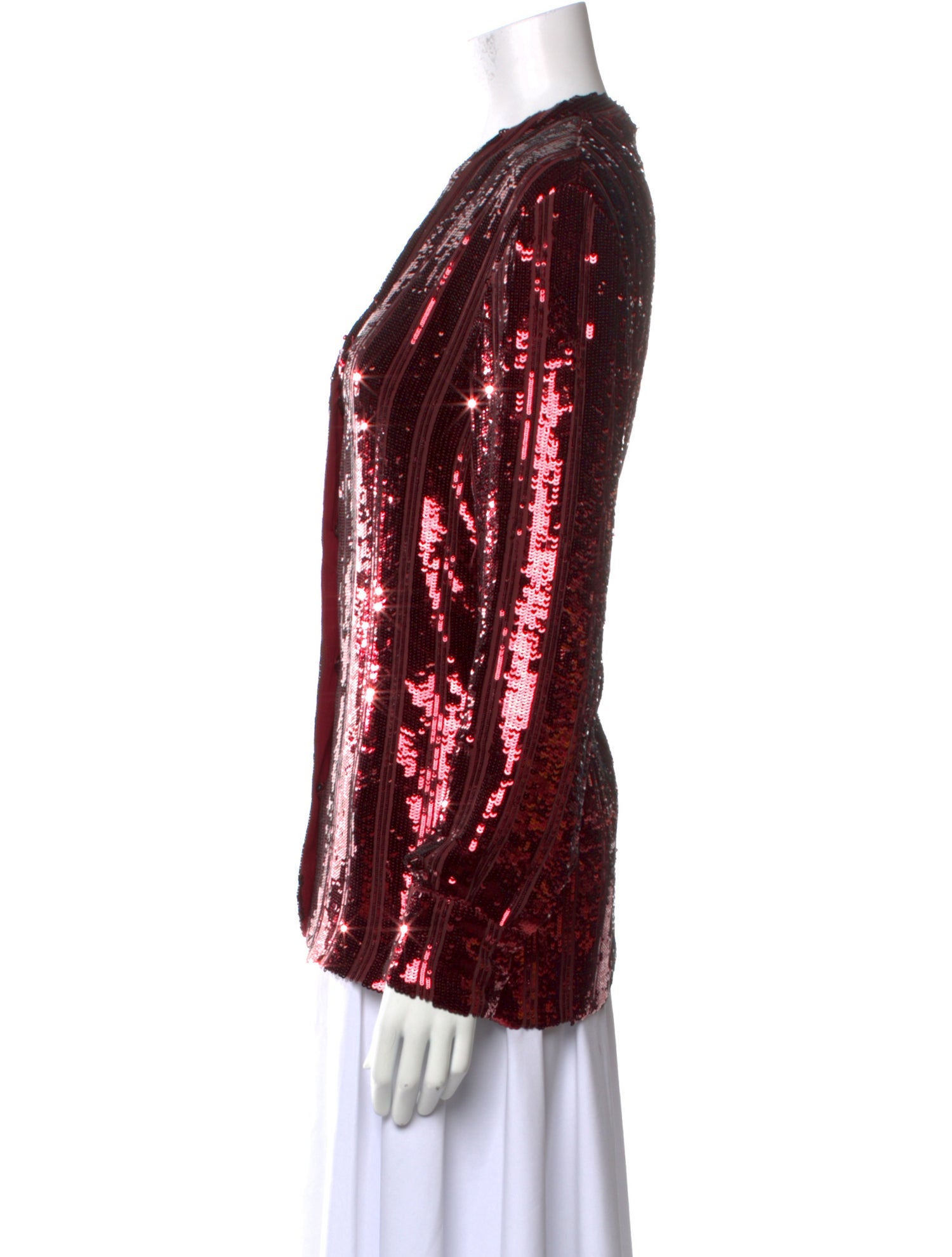 LAPOINTE Printed V-Neck Blouse