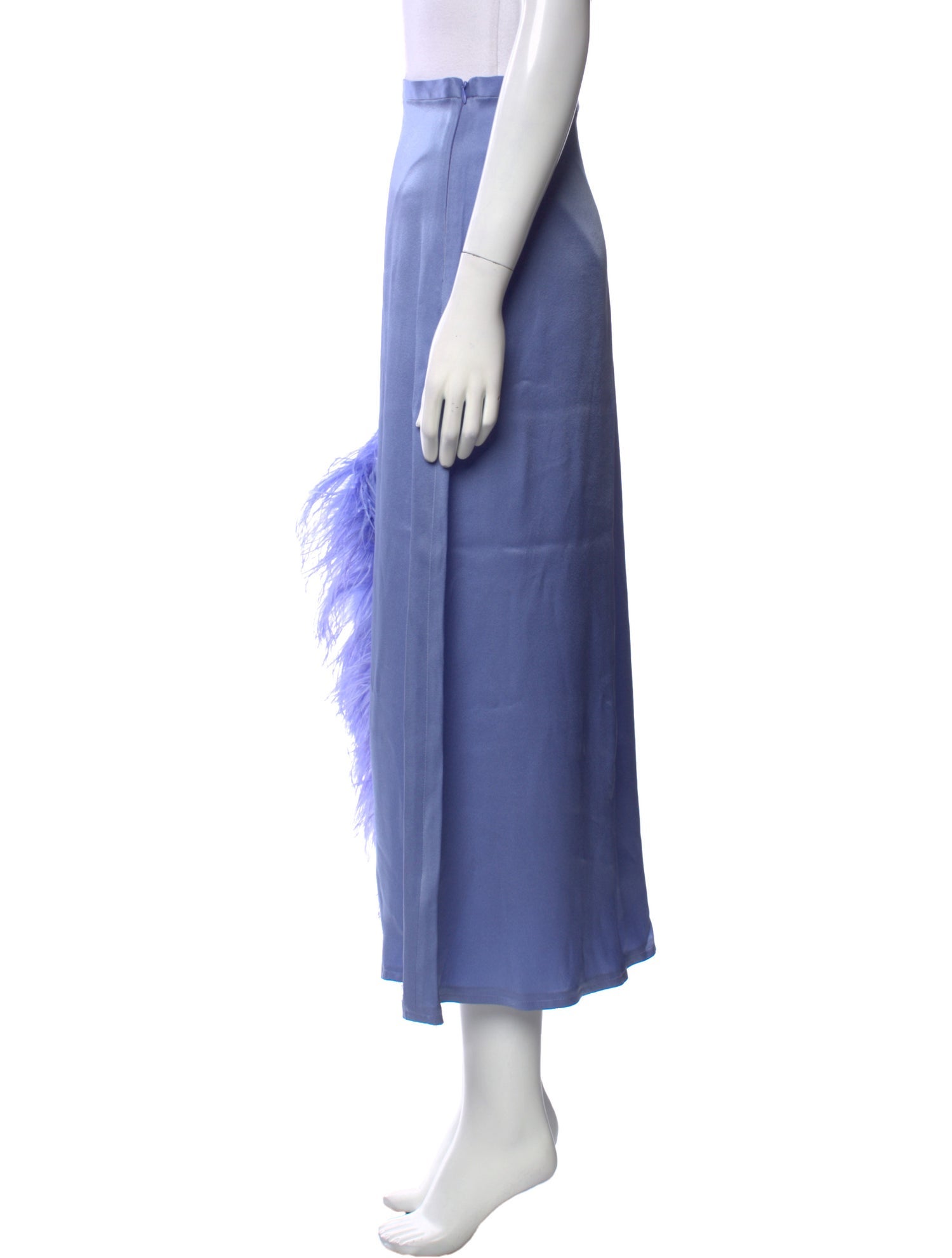 LAPOINTE Pleated Accents Midi Length Skirt