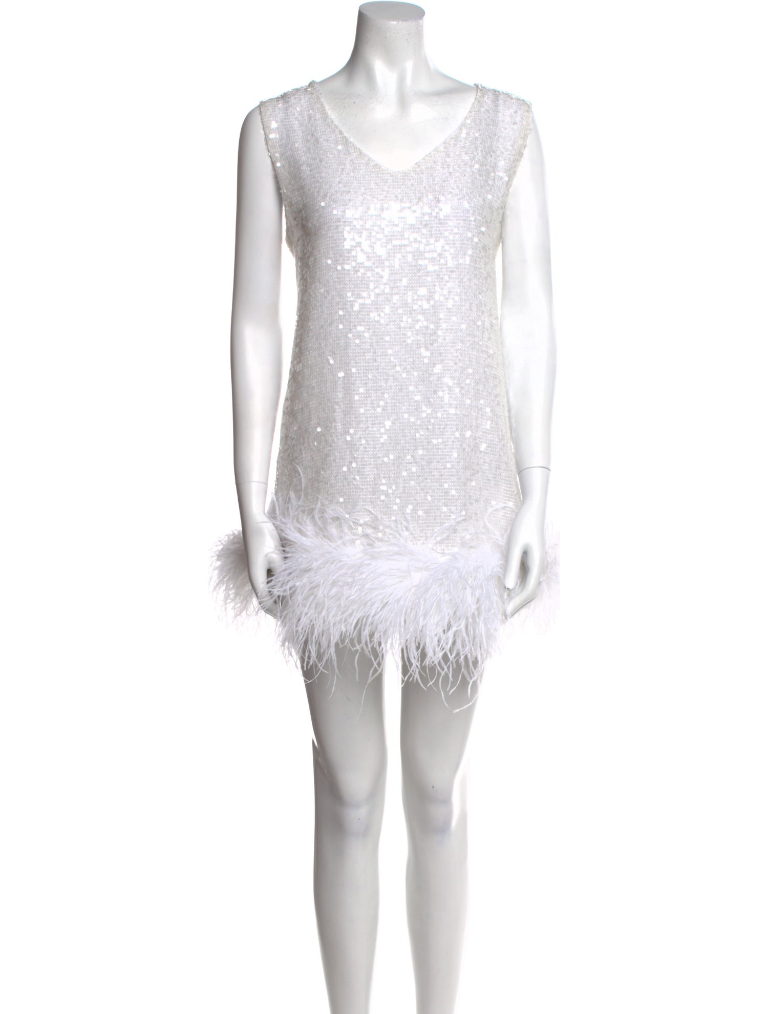 LAPOINTE V-Neck Mini Dress