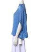 LAPOINTE Silk Mock Neck Blouse
