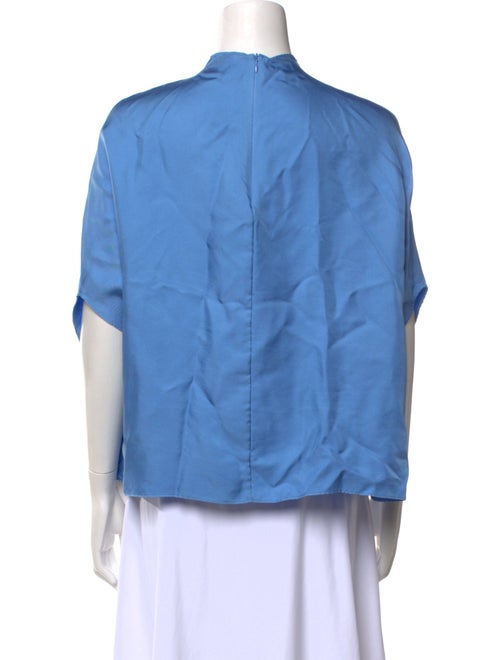 LAPOINTE Silk Mock Neck Blouse