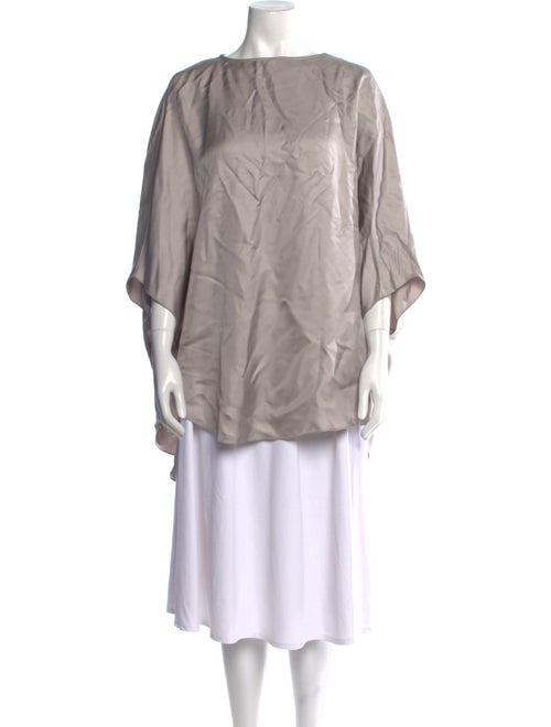 LAPOINTE Scoop Neck Three-Quarter Sleeve Tunic