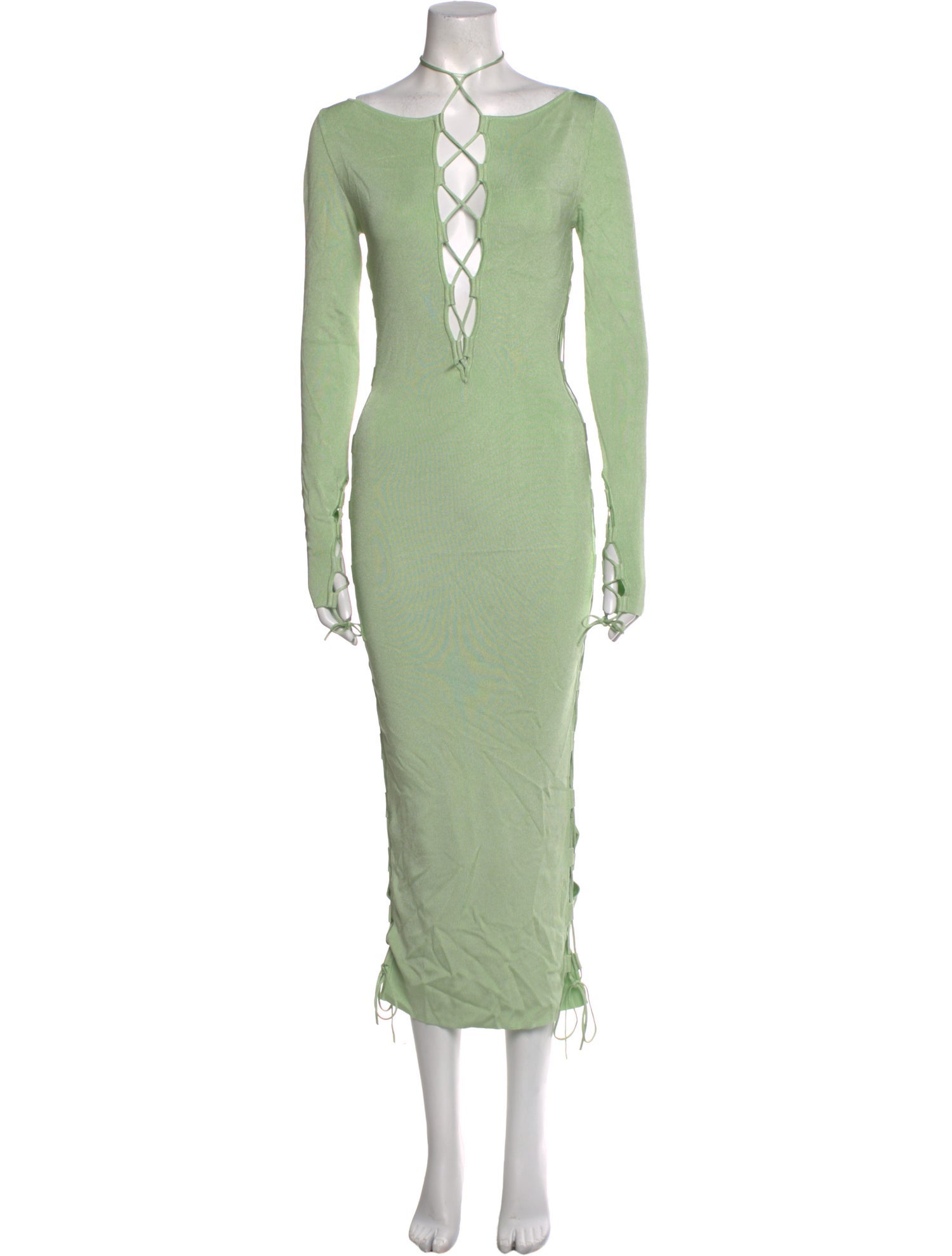 LAPOINTE V-Neck Long Dress