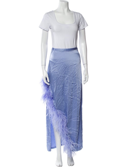 LAPOINTE Feather Trim Skirt Set