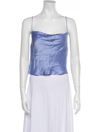 LAPOINTE Square Neckline Sleeveless Crop Top