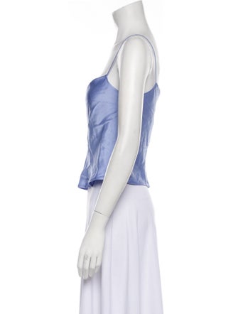 LAPOINTE Square Neckline Sleeveless Crop Top