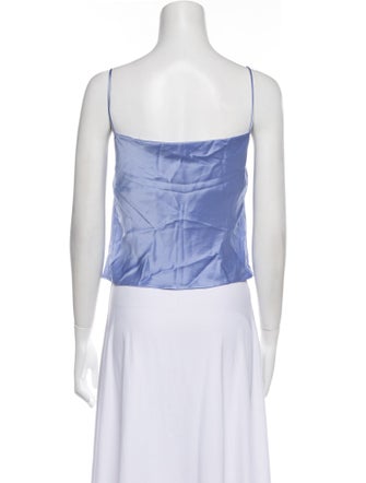 LAPOINTE Square Neckline Sleeveless Crop Top