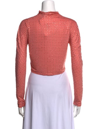 LAPOINTE Mock Neck Long Sleeve Crop Top