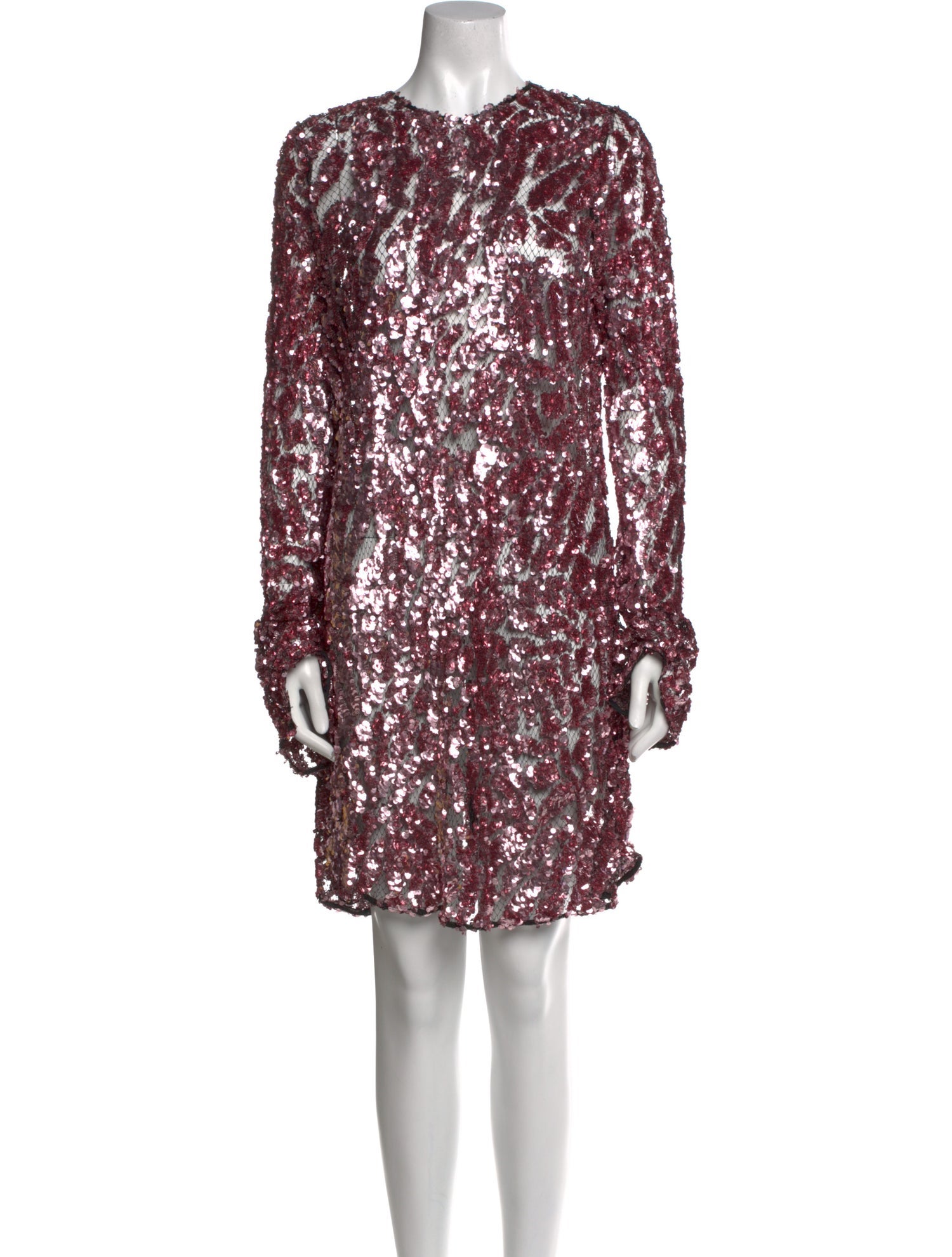 LAPOINTE Crew Neck Knee-Length Dress