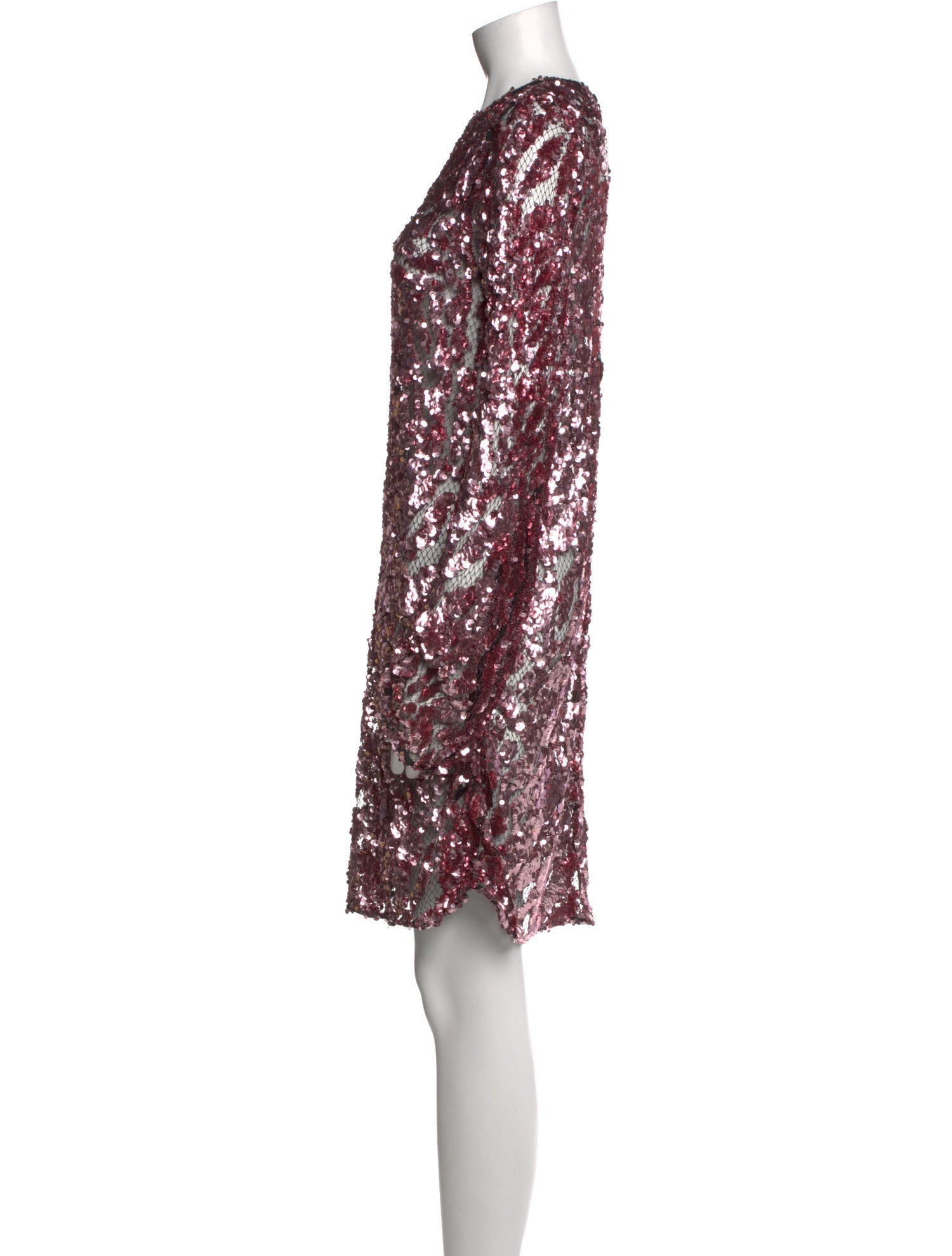 LAPOINTE Crew Neck Knee-Length Dress