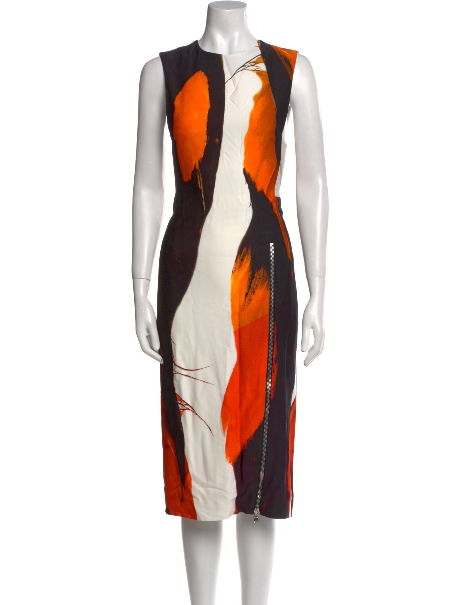LAPOINTE Printed Midi Length Dress