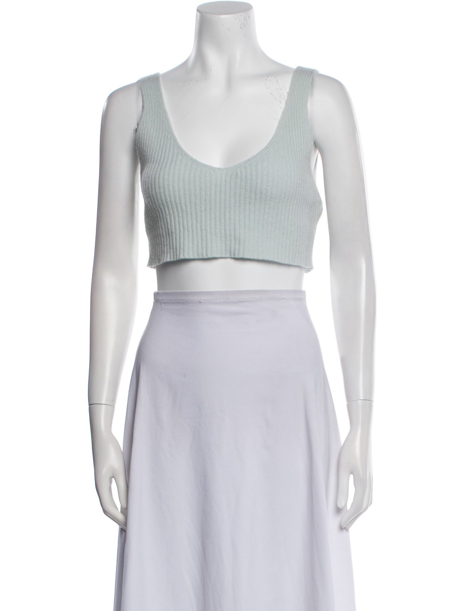 LAPOINTE Cashmere Scoop Neck Crop Top