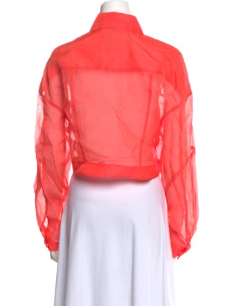 LAPOINTE Silk Long Sleeve Crop Top