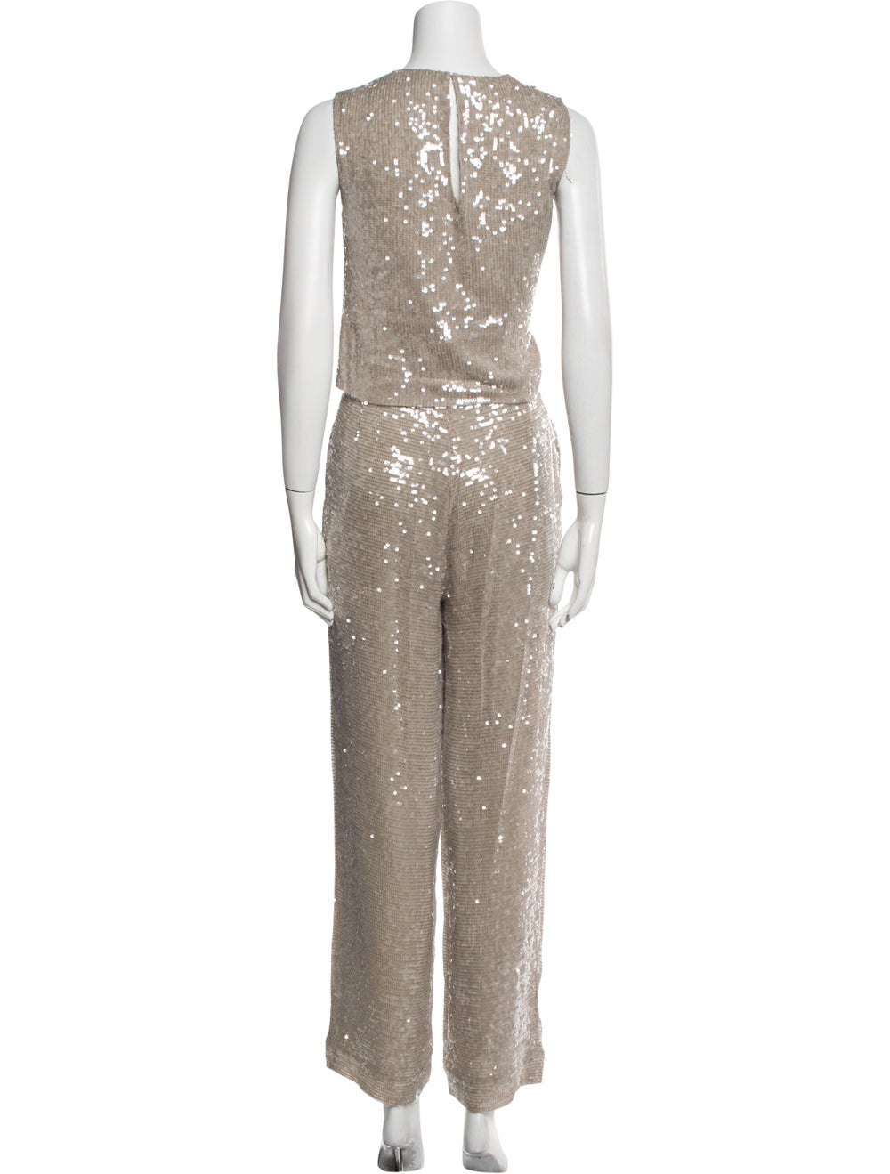 Lapointe Sequin Two-Piece Pant Set Grey Sequin & … - image 3