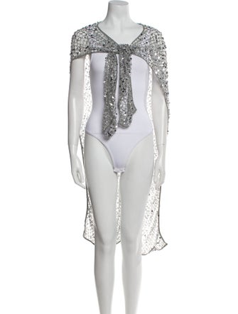 LAPOINTE Sequin Embellishments Cover-Up