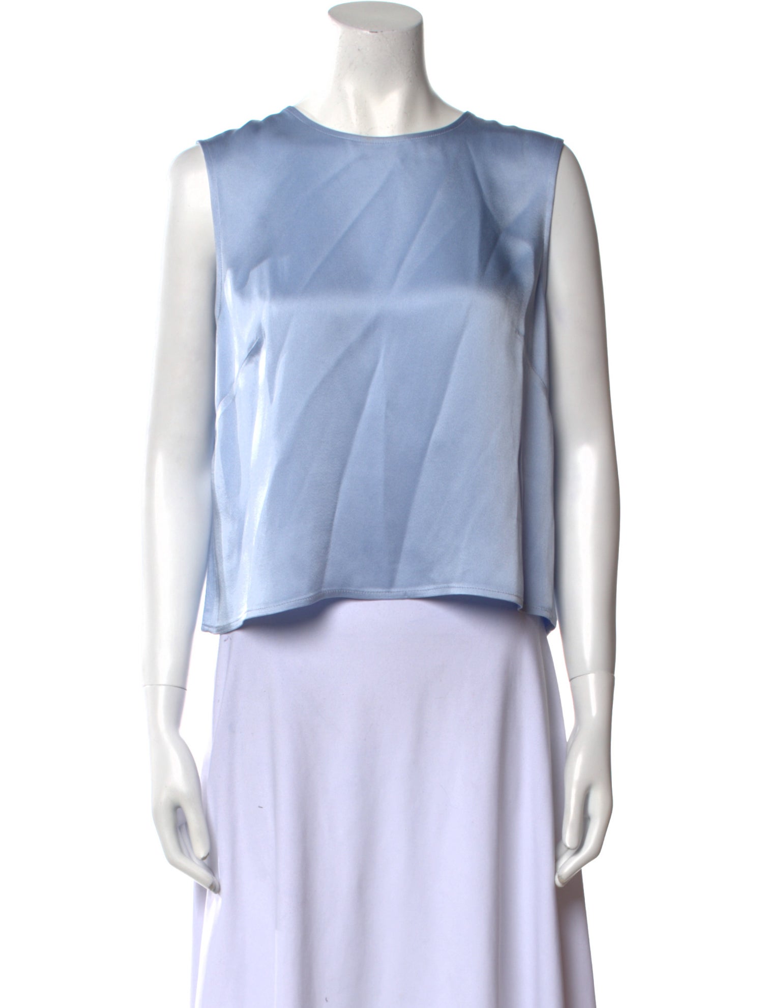 LAPOINTE Bateau Neckline Sleeveless Crop Top