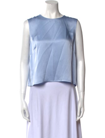 LAPOINTE Bateau Neckline Sleeveless Crop Top