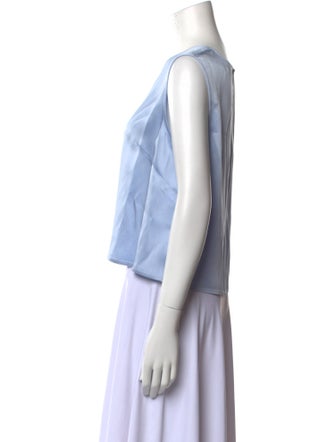 LAPOINTE Bateau Neckline Sleeveless Crop Top