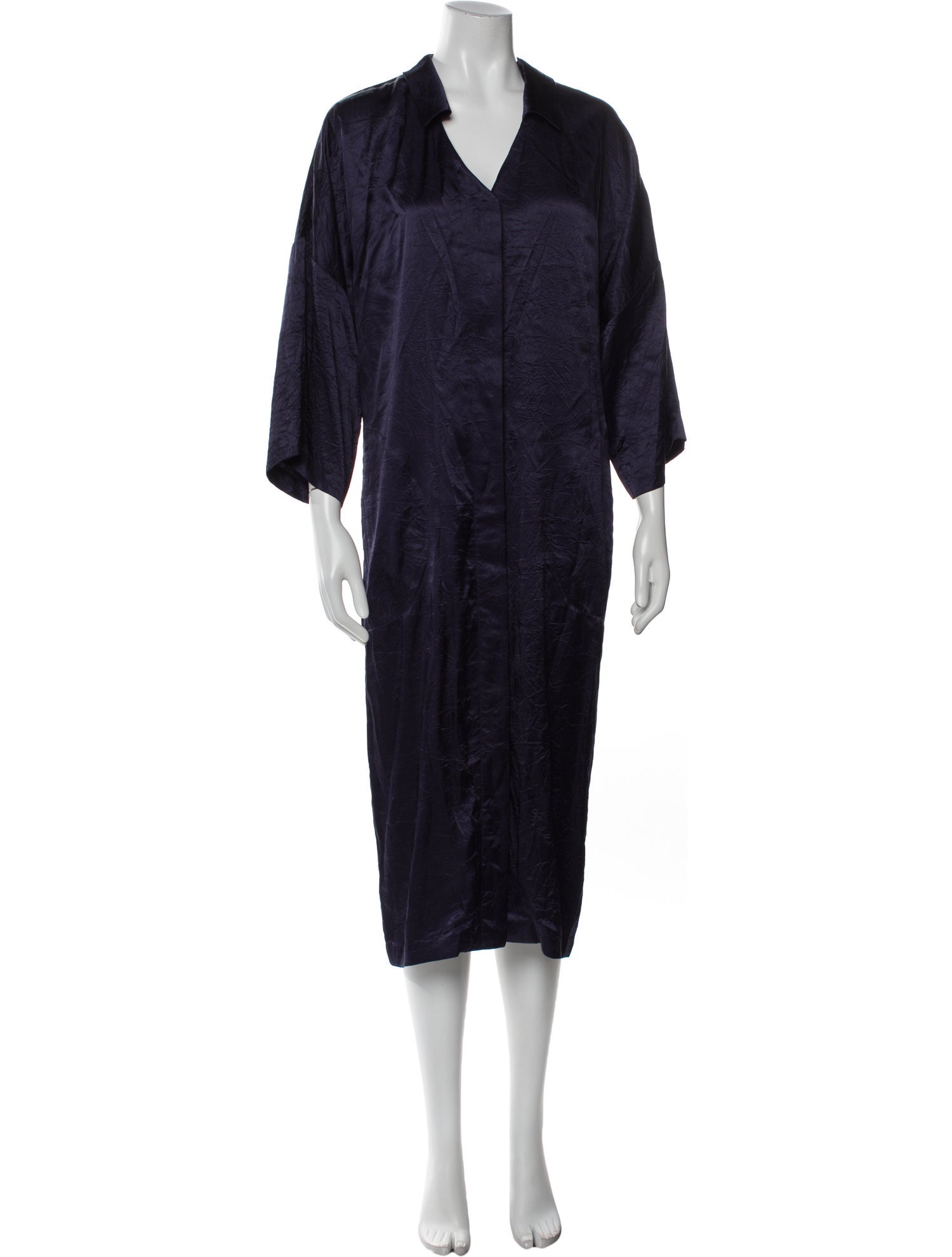 LAPOINTE V-Neck Midi Length Dress