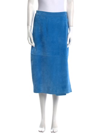 LAPOINTE Suede Knee-Length Skirt