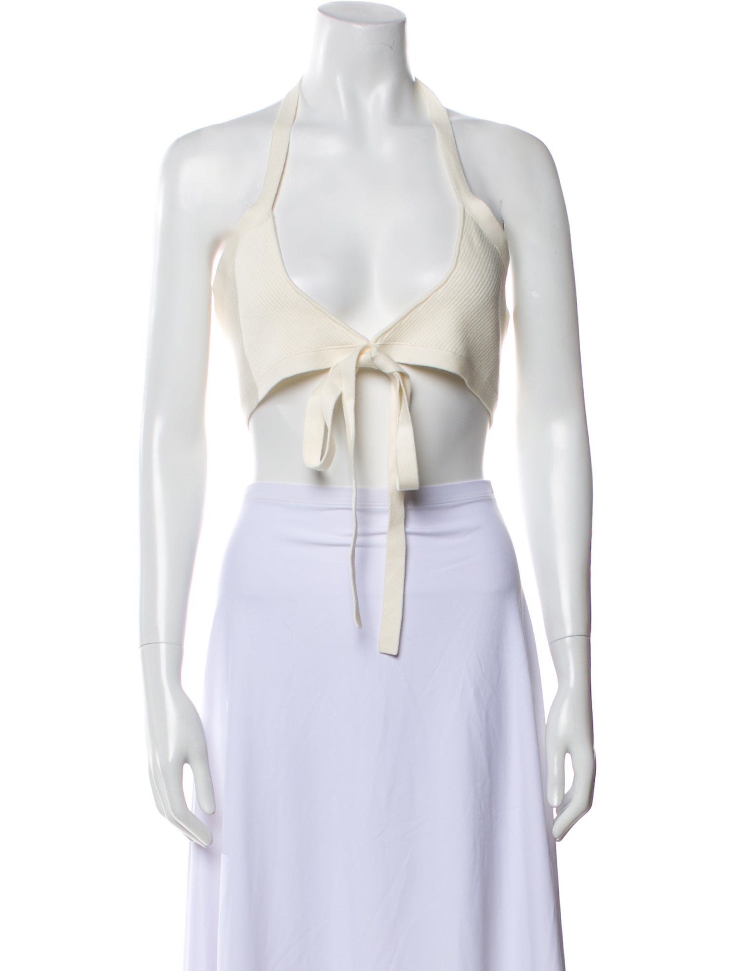 LAPOINTE V-Neck Sleeveless Crop Top w/ Tags