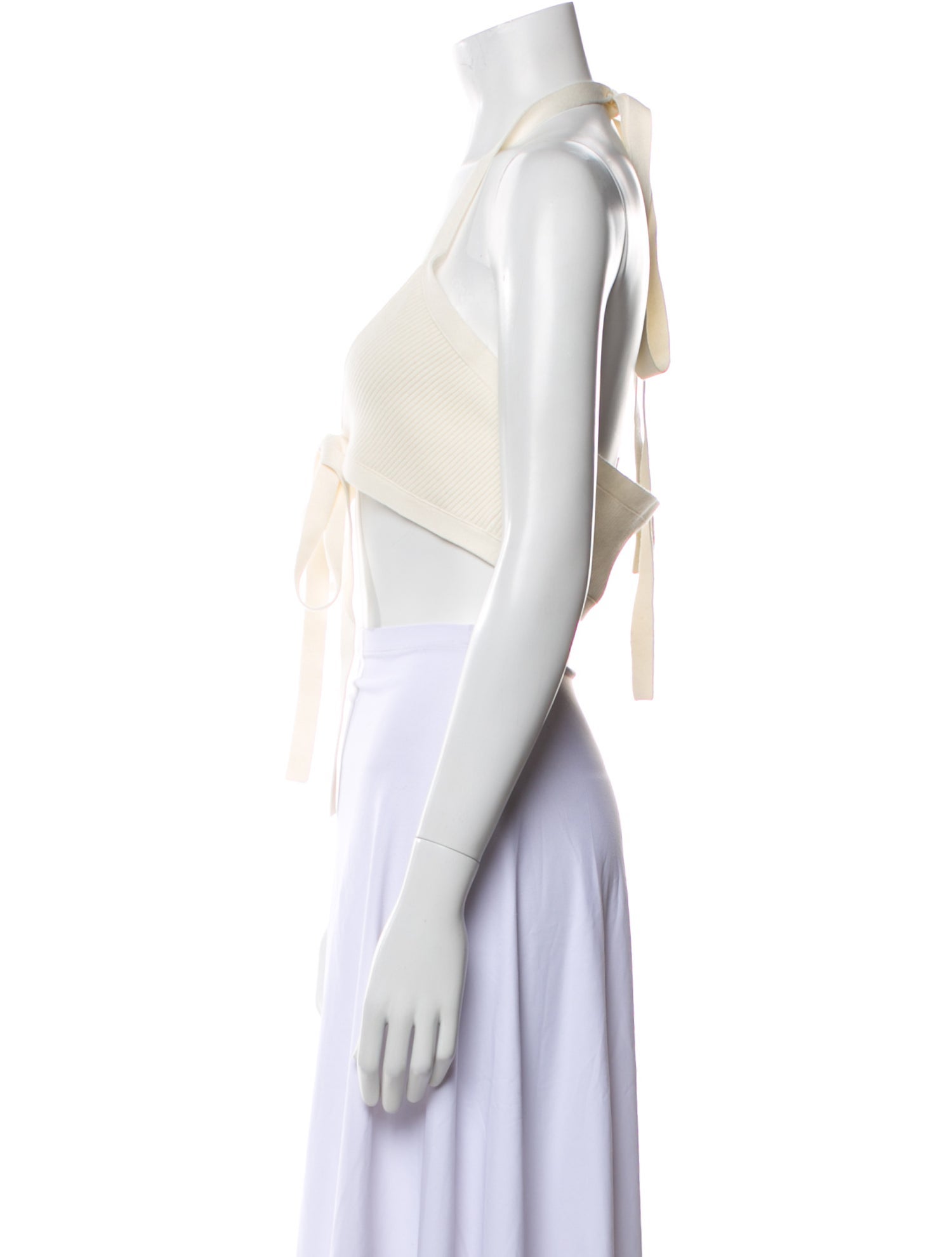 LAPOINTE V-Neck Sleeveless Crop Top w/ Tags