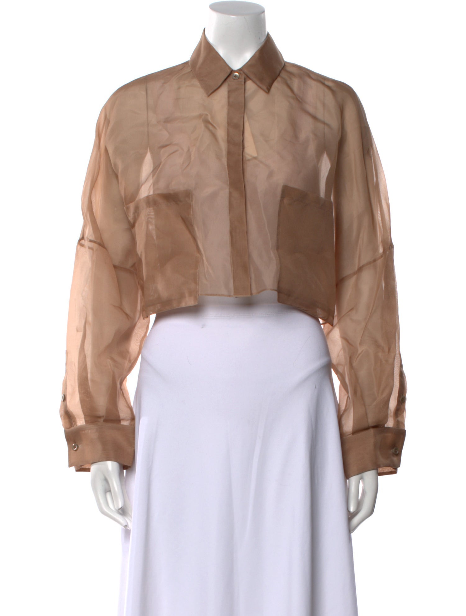 LAPOINTE Long Sleeve Crop Top