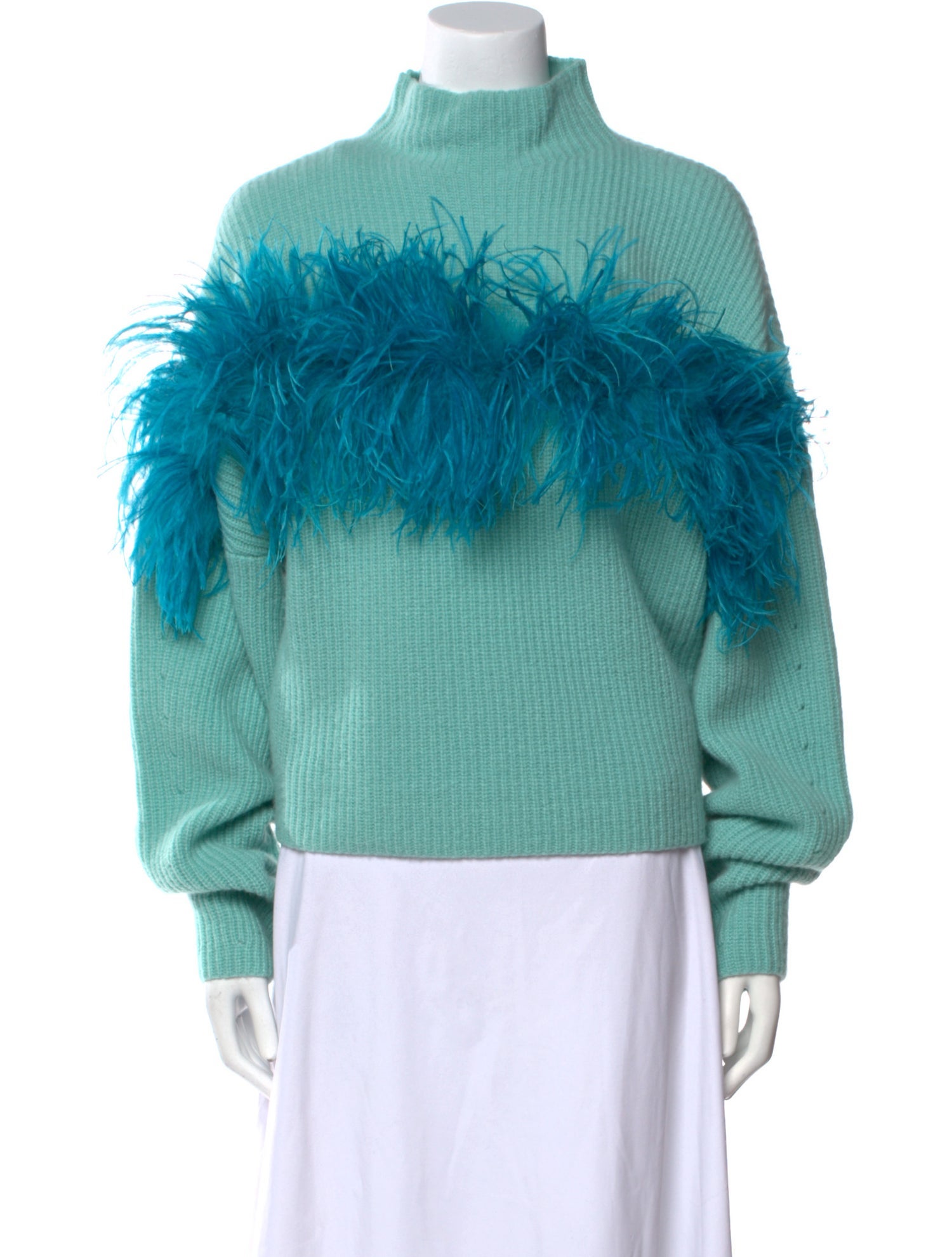 LAPOINTE Silk Mock Neck Sweater