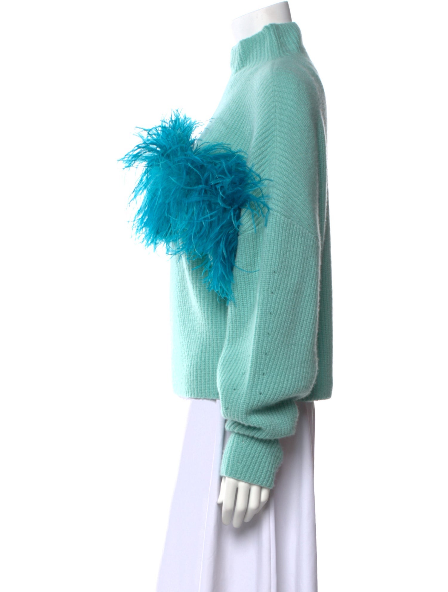 LAPOINTE Silk Mock Neck Sweater