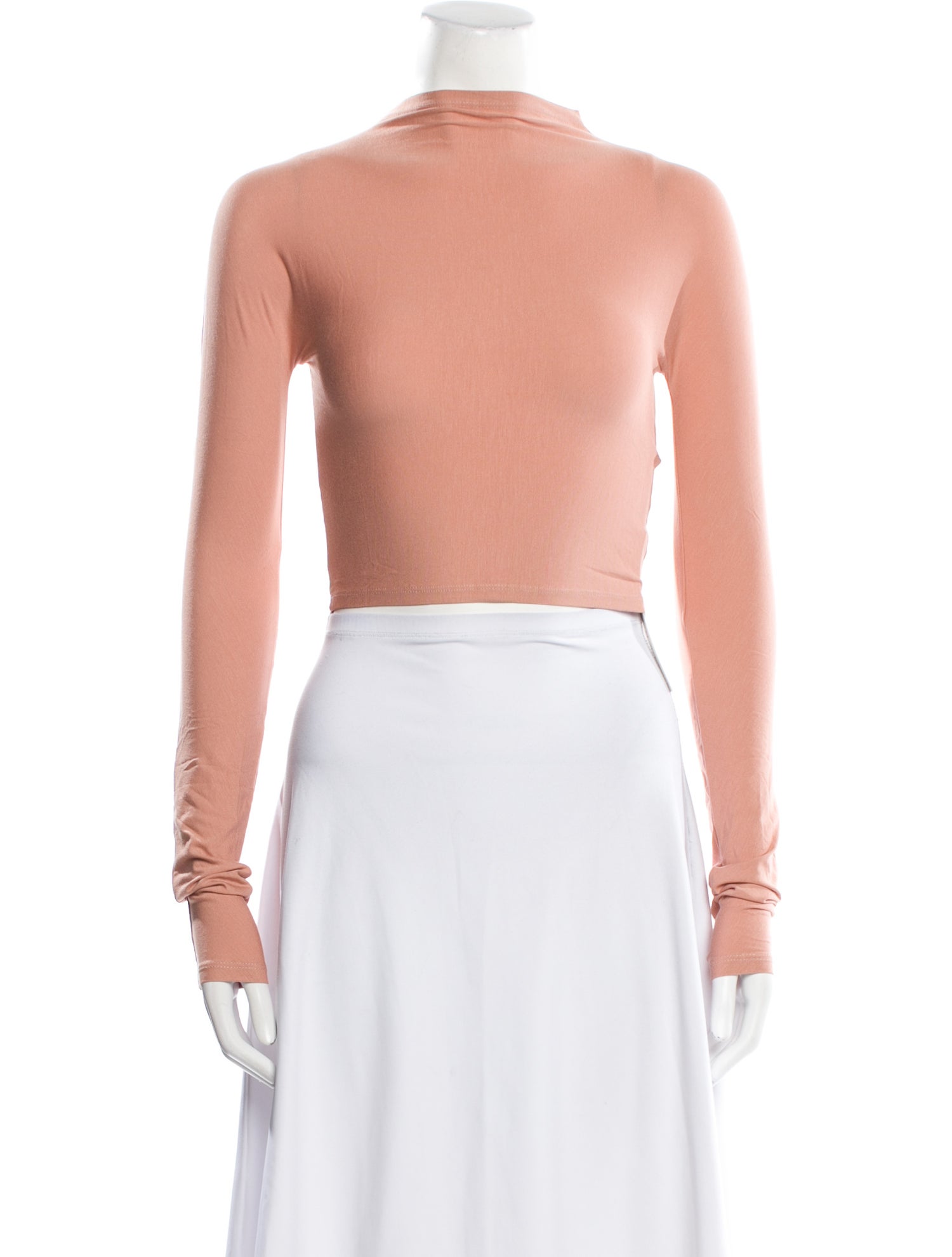 LAPOINTE Mock Neck Long Sleeve Crop Top w/ Tags