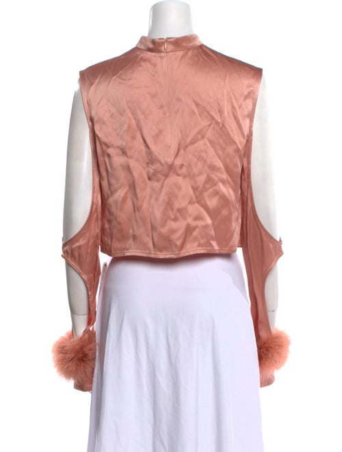 LAPOINTE Mock Neck Long Sleeve Crop Top