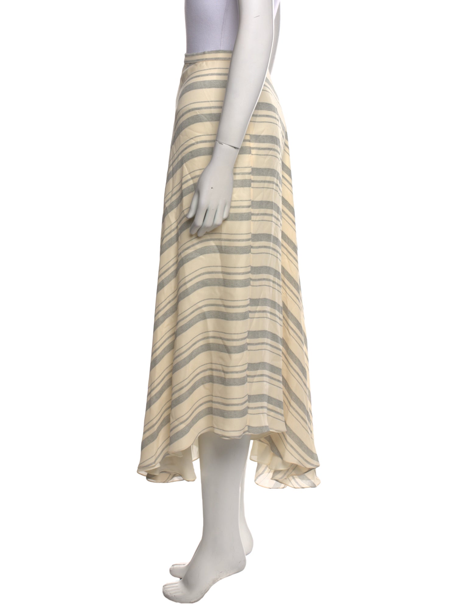 LAPOINTE Silk Midi Length Skirt