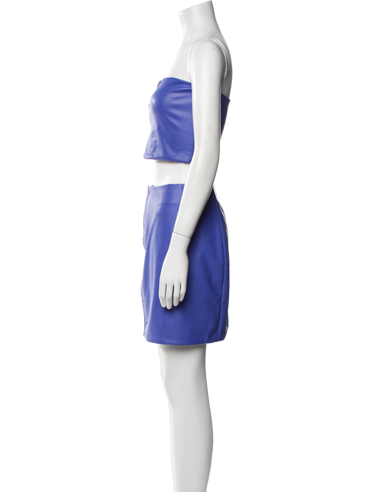 LAPOINTE Faux Leather Skirt Set