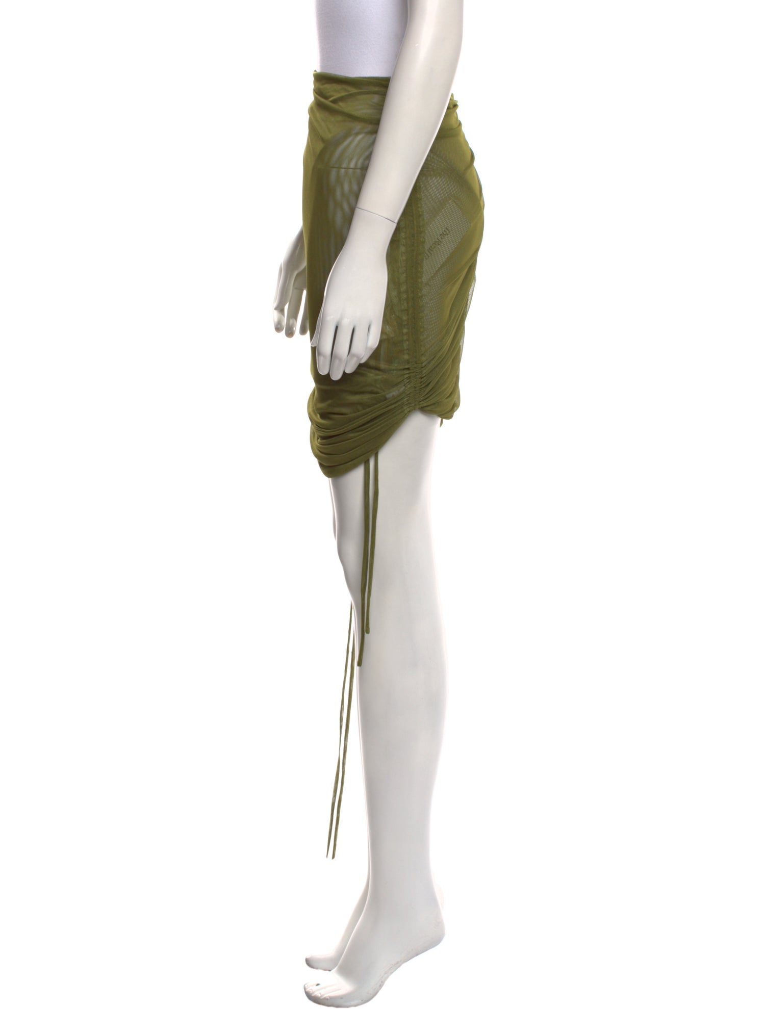 LAPOINTE Tassel Accents Knee-Length Skirt