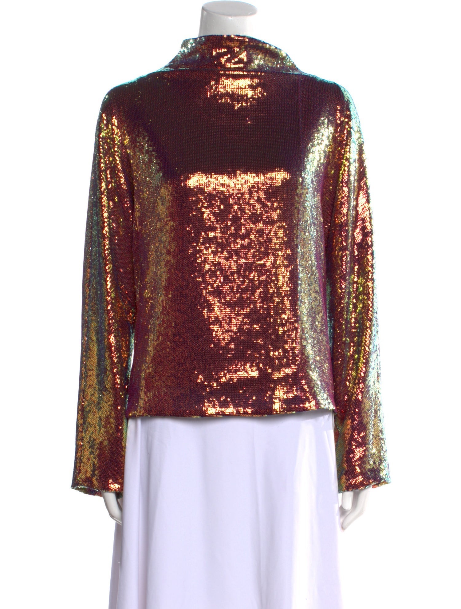 LAPOINTE Mock Neck Long Sleeve Blouse w/ Tags