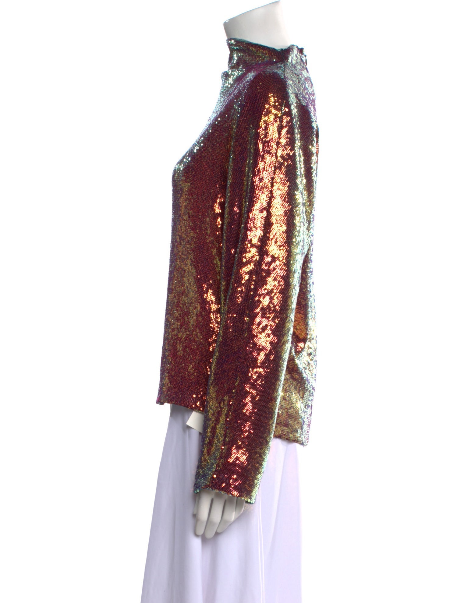 LAPOINTE Mock Neck Long Sleeve Blouse w/ Tags