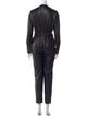 LAPOINTE Faux Leather V-Neck Jumpsuit