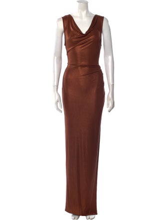 LAPOINTE Cowl Neck Long Dress