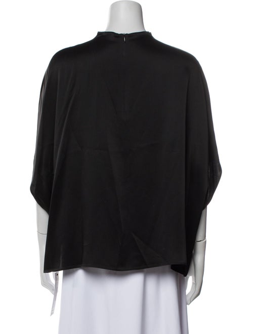 LAPOINTE Mock Neck Three-Quarter Sleeve Blouse