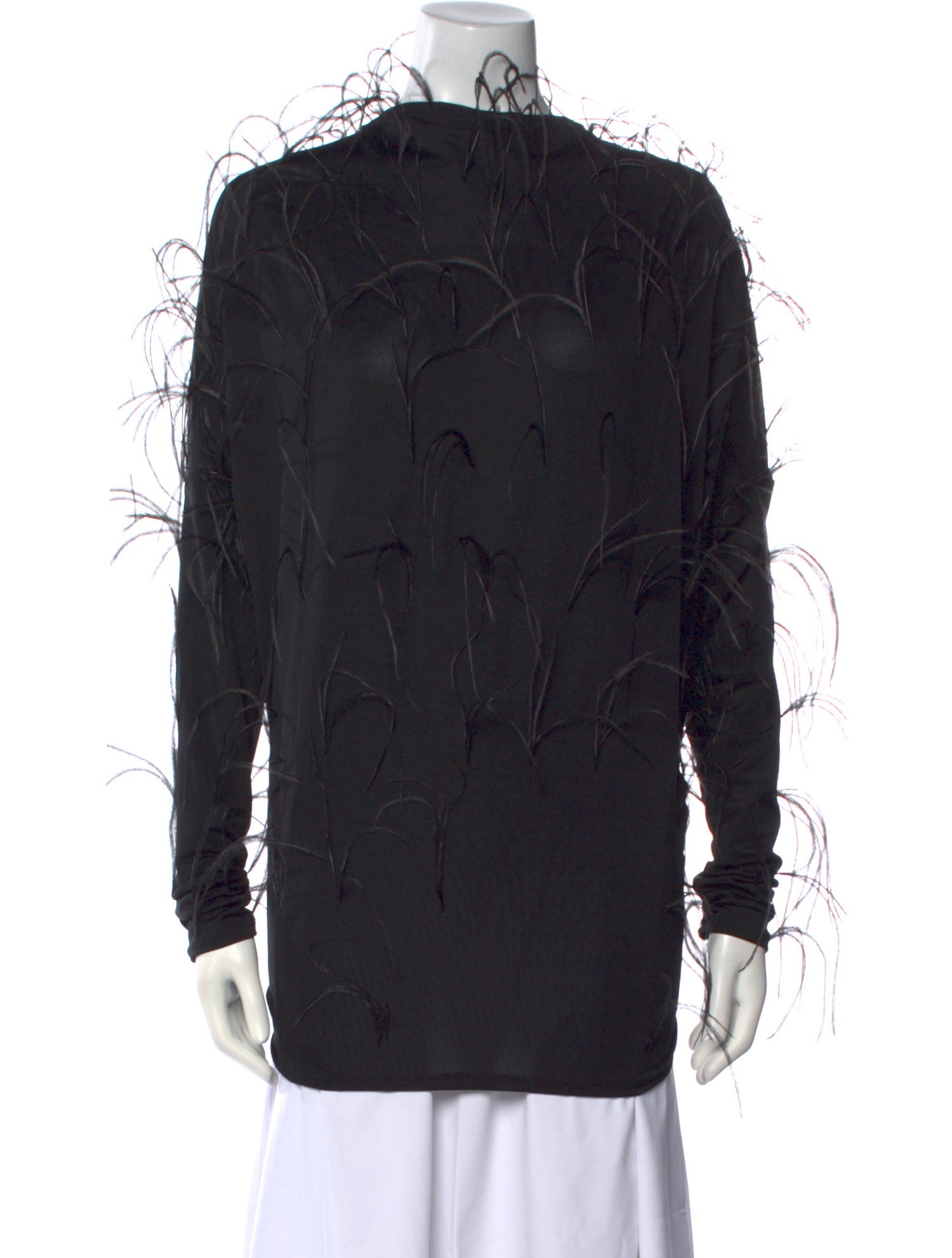 LAPOINTE Mock Neck Long Sleeve Blouse