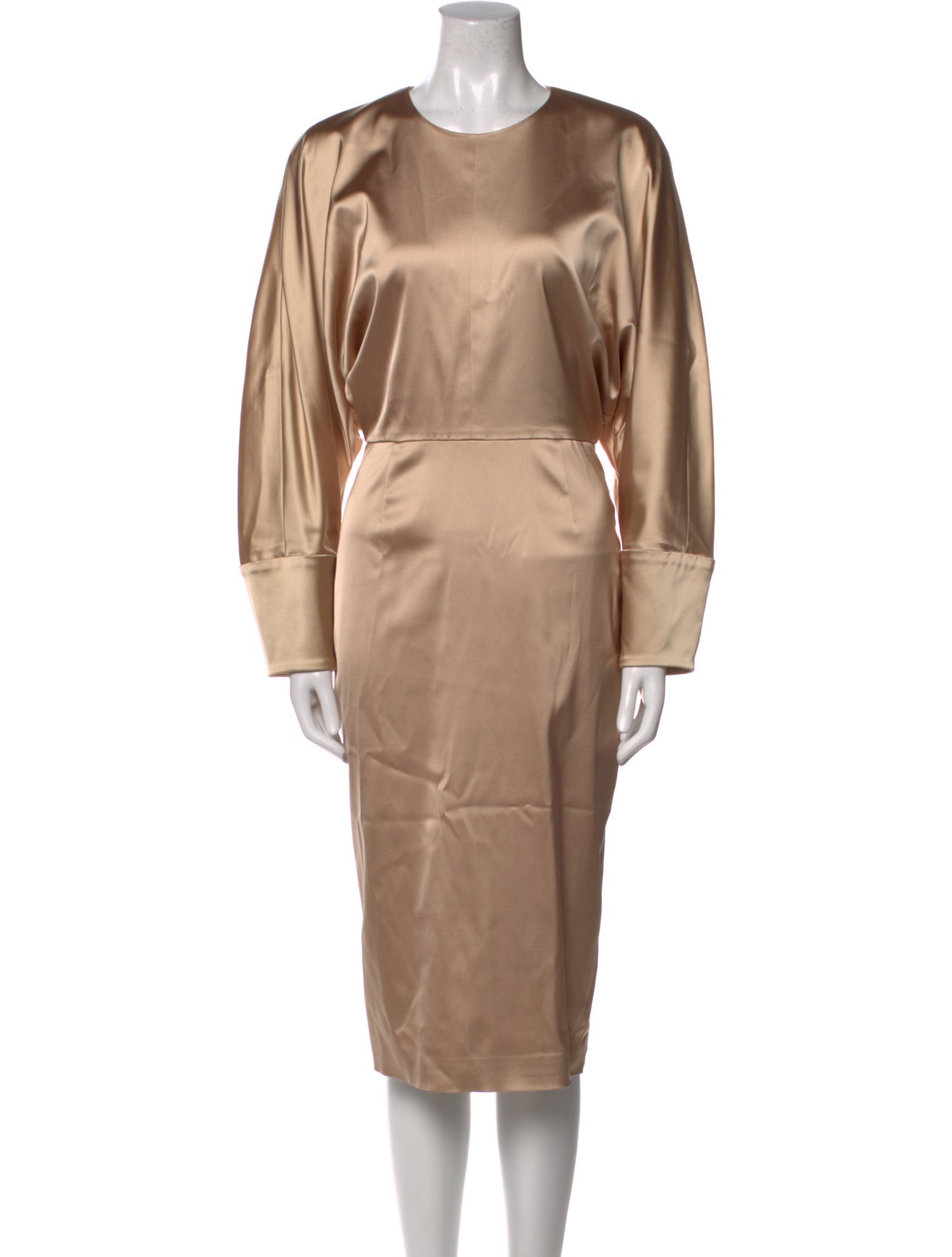 LAPOINTE Crew Neck Midi Length Dress