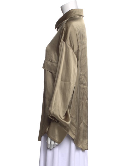 LAPOINTE Long Sleeve Button-Up Top