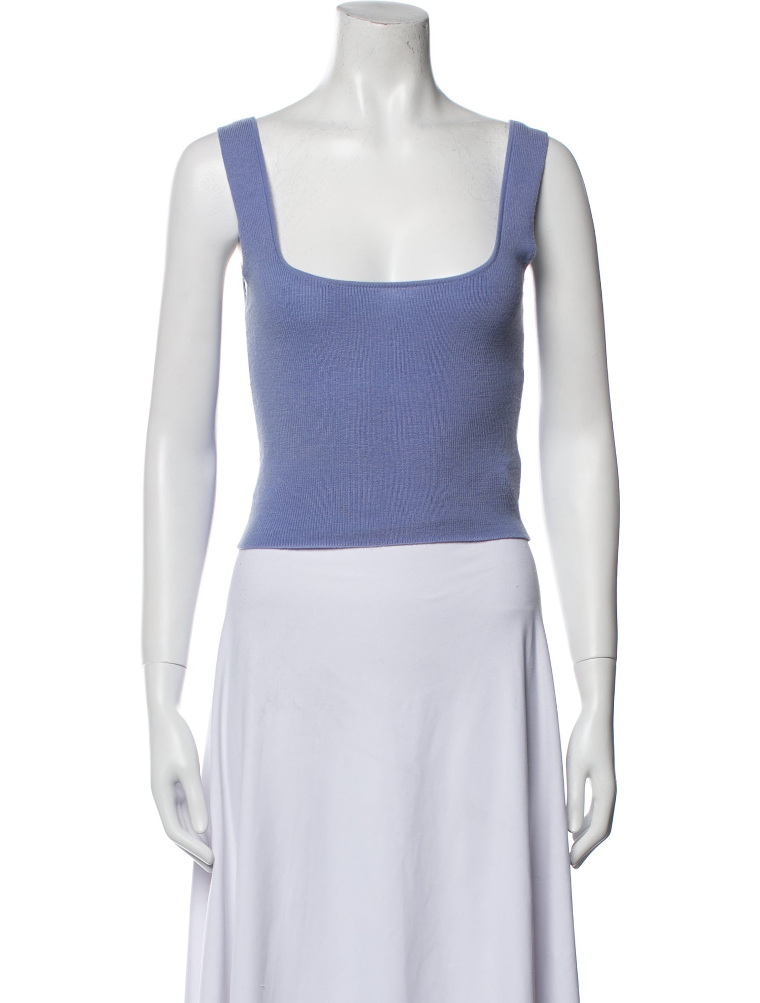LAPOINTE Merino Wool Square Neckline Crop Top