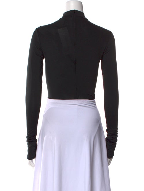 LAPOINTE Mock Neck Long Sleeve Crop Top