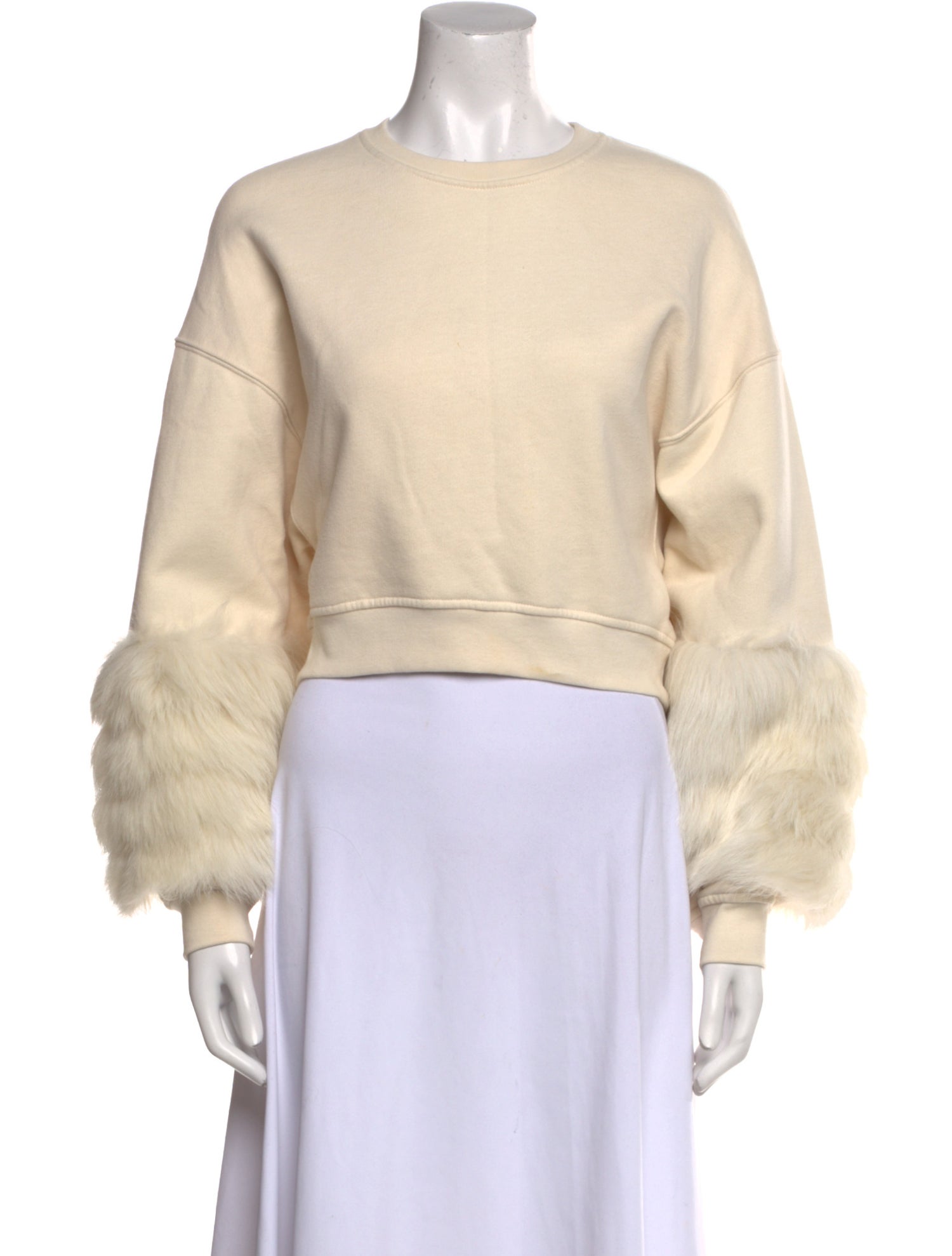 LAPOINTE Lambskin Crew Neck Sweatshirt