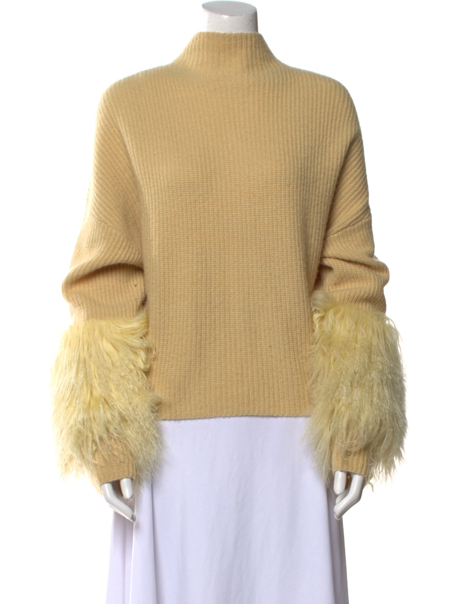 LAPOINTE Silk Mock Neck Sweater