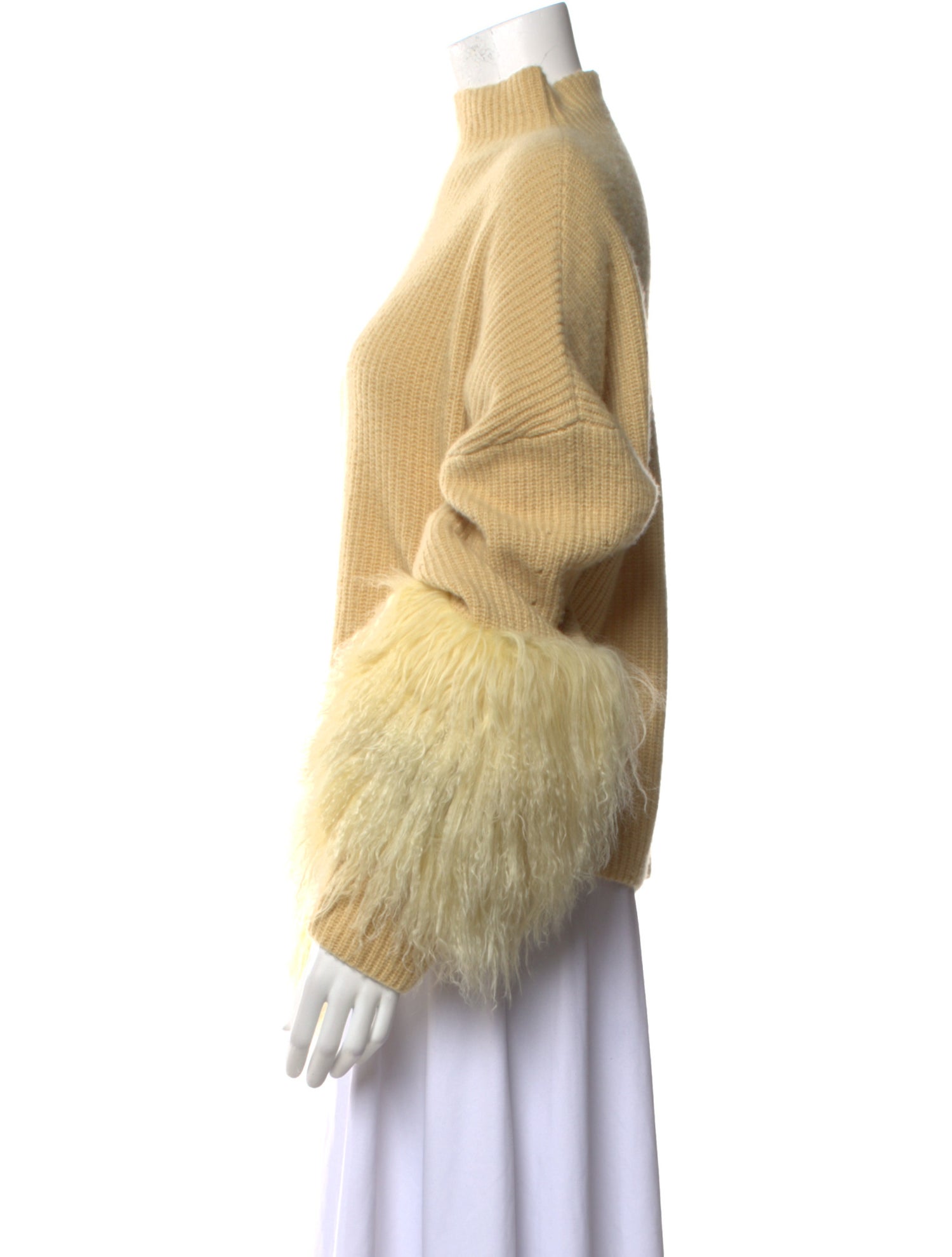 LAPOINTE Silk Mock Neck Sweater